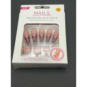 48 pcs matching nail and toe nails